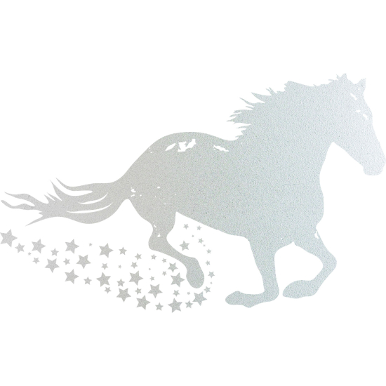 Frosted Window Glass Sticker - Star Horse