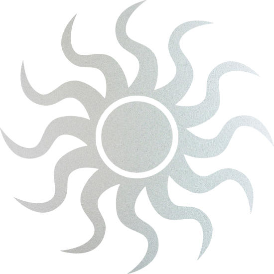 Frosted Window Glass Sticker - Sun