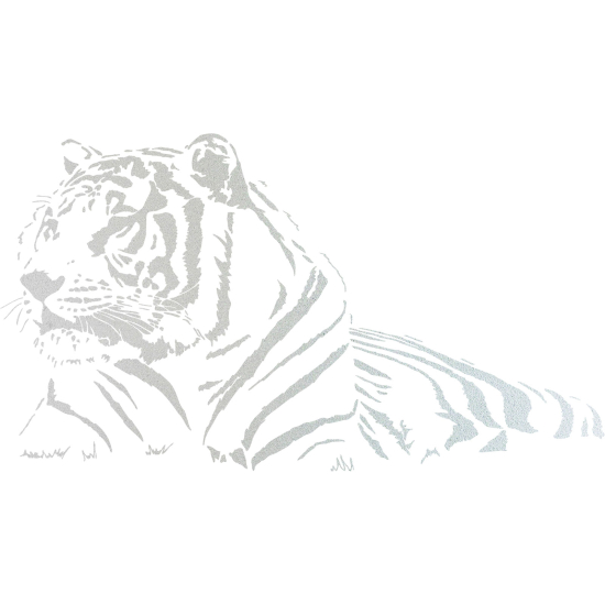 Frosted Window Glass Sticker - Tiger