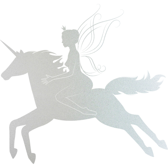 Frosted Window Glass Sticker - Unicorn Fairy