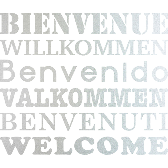 Frosted Window Glass Sticker - Welcome