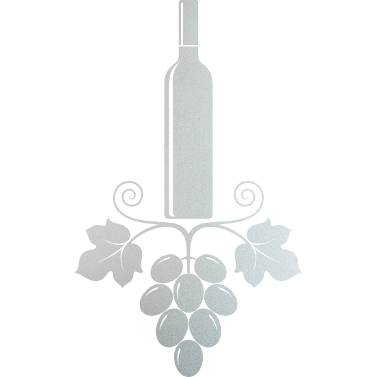 Frosted Window Glass Sticker - Wine bottle