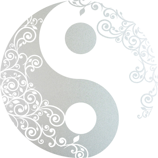 Frosted Window Glass Sticker - Yin Yang