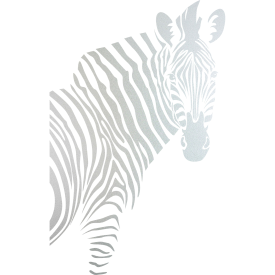 Frosted Window Glass Sticker - Zebra