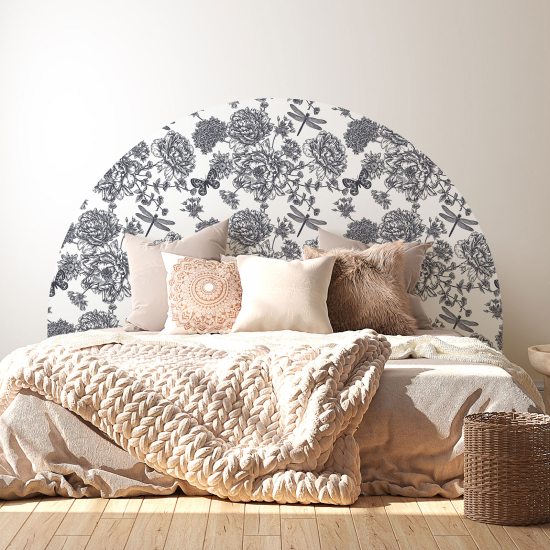 Headboard Wall Sticker - Flowers