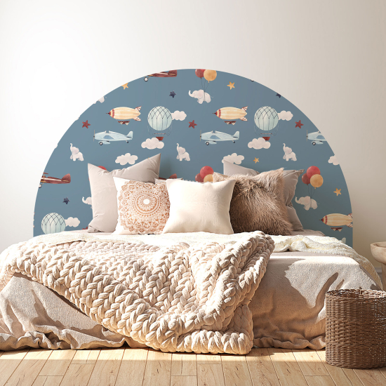 Headboard Wall Sticker for Kids - Airplanes