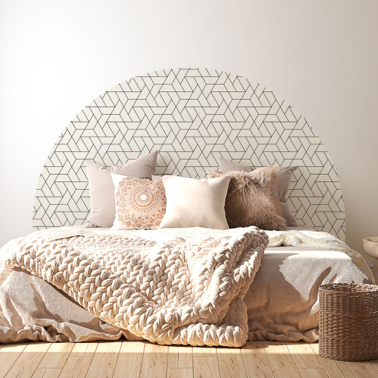 Headboard Wall Sticker - Geometric pattern