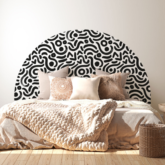 Headboard Wall Sticker - Graphic pattern