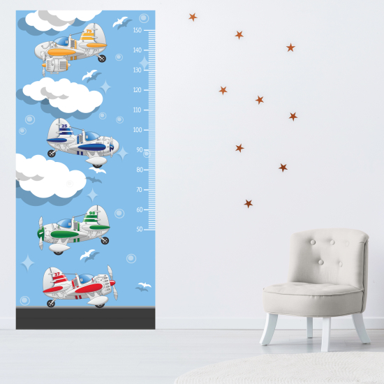 Height Chart Wall Sticker - Airplanes