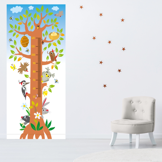 Height Chart Wall Sticker - Animal tree