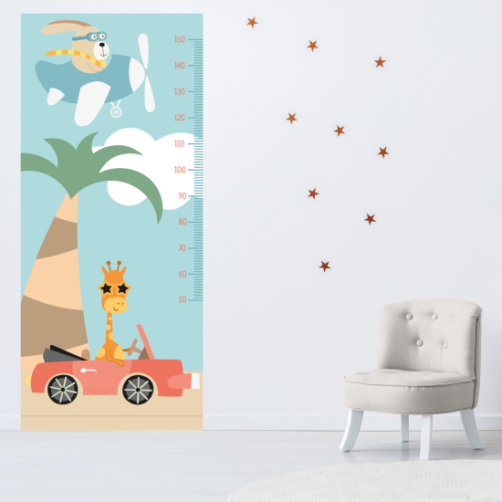 Height Chart Wall Sticker - Animals