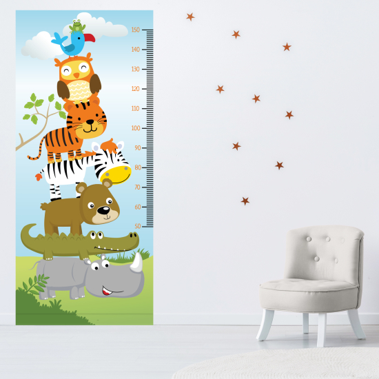 Height Chart Wall Sticker - Animals