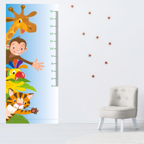 Height Chart Wall Sticker - Jungle Animals