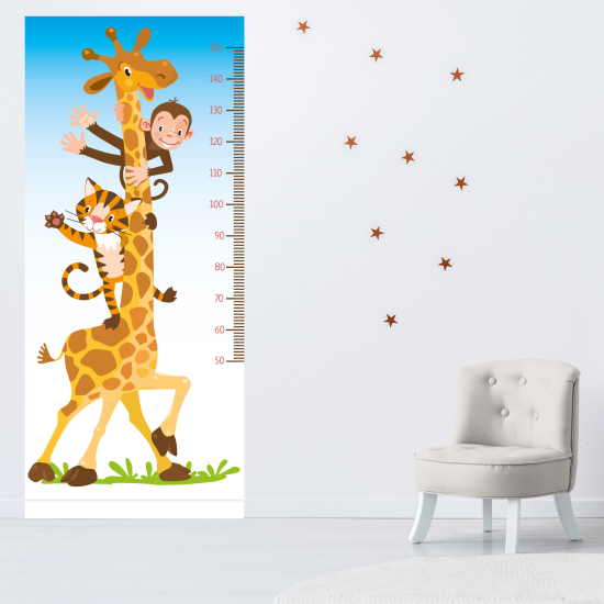 Height Chart Wall Sticker - Jungle Animals