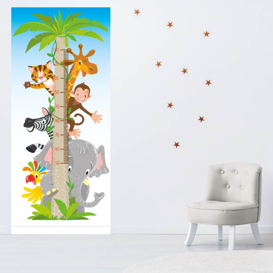 Height Chart Wall Sticker - Jungle Animals