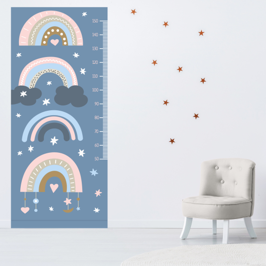 Height Chart Wall Sticker - Rainbows