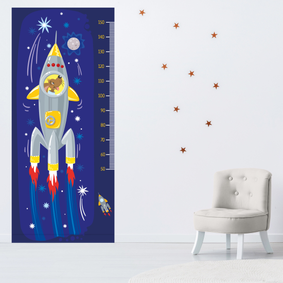 Height Chart Wall Sticker - Rocket