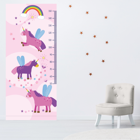 Height Chart Wall Sticker - Unicorns