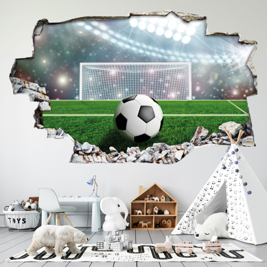 Hole In The Wall Sticker - Optical illusions - Football