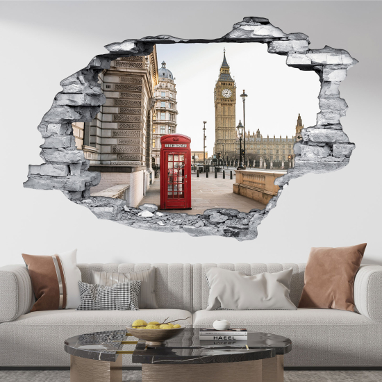 Hole In The Wall Sticker - Optical illusions - London