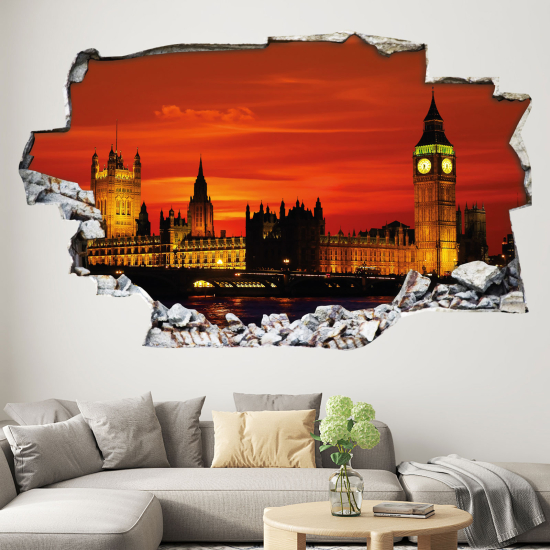 Hole In The Wall Sticker - Optical illusions - London