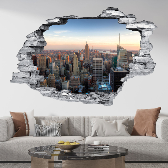 Hole In The Wall Sticker - Optical illusions - New York