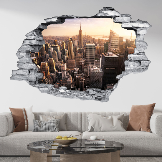 Hole In The Wall Sticker - Optical illusions - New York