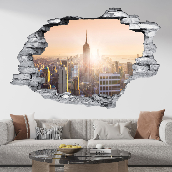 Hole In The Wall Sticker - Optical illusions - New York