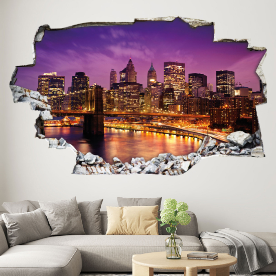 Hole In The Wall Sticker - Optical illusions - New York