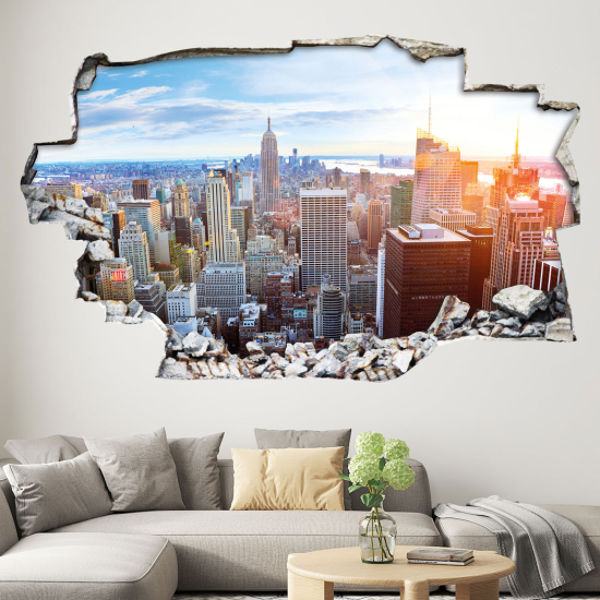 Hole In The Wall Sticker - Optical illusions - New York