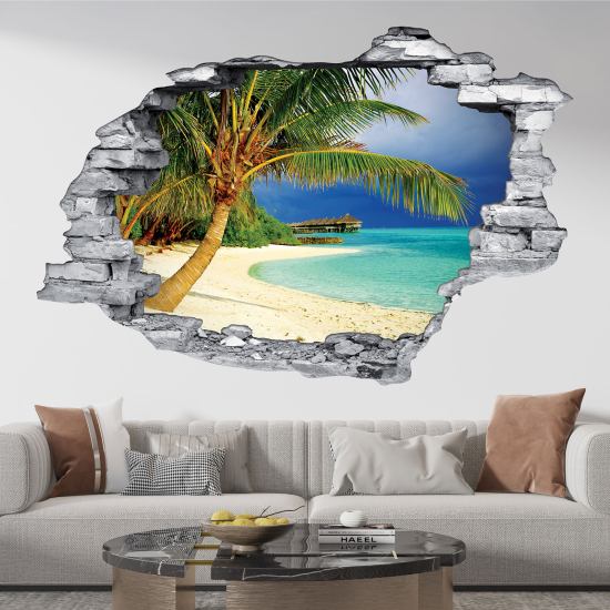 Hole In The Wall Sticker - Optical illusions - Palm Beach