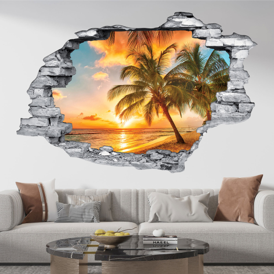 Hole In The Wall Sticker - Optical illusions - Palm Beach