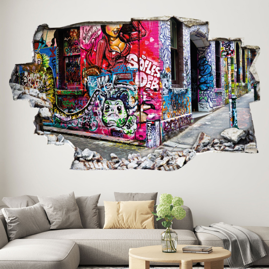 Hole In The Wall Sticker - Optical illusions - Urban Art