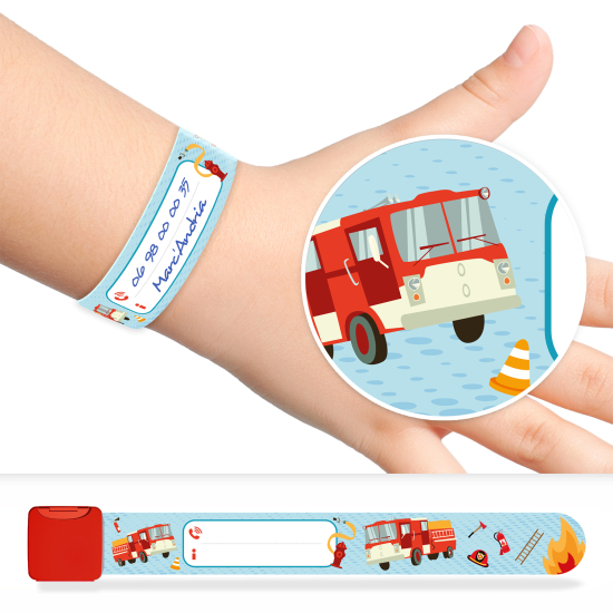 ID Wristband for Kids - firefighters