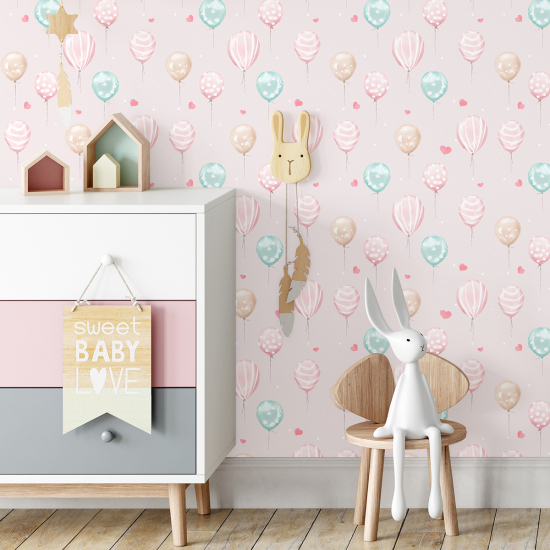 Kid Wall Mural - Wallpaper - Balloons