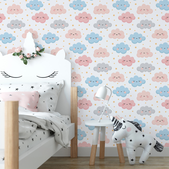 Kid Wall Mural - Wallpaper - Clouds