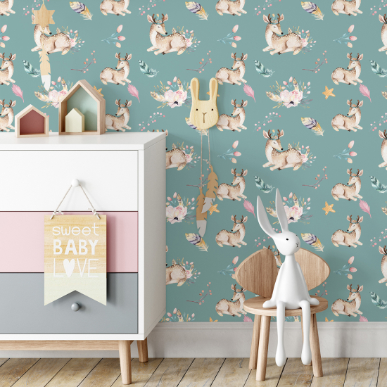 Kid Wall Mural - Wallpaper - Deer