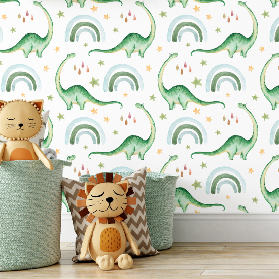 Kid Wall Mural - Wallpaper - Dinosaurs