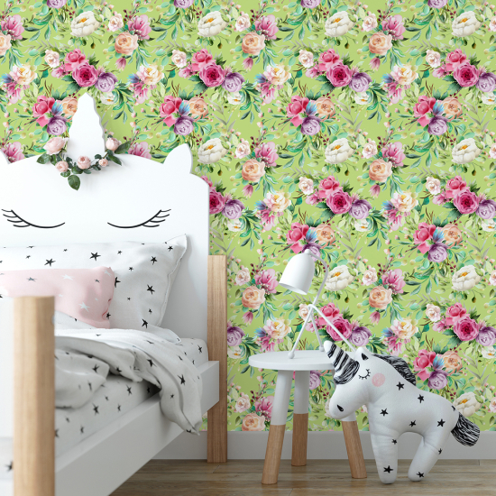 Kid Wall Mural - Wallpaper - Floral