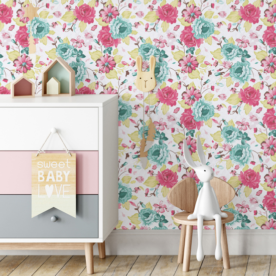 Kid Wall Mural - Wallpaper - Flowers