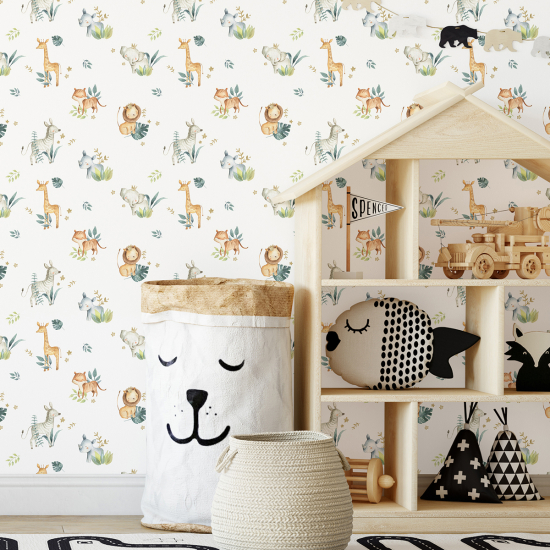 Kid Wall Mural - Wallpaper - Jungle Animals