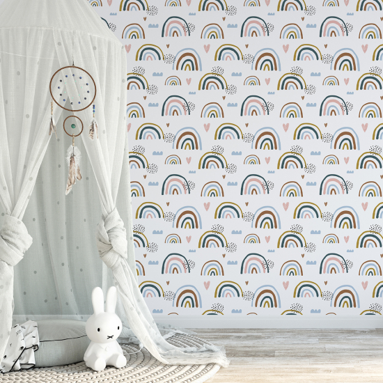 Kid Wall Mural - Wallpaper - Rainbows