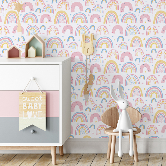 Kid Wall Mural - Wallpaper - Rainbows