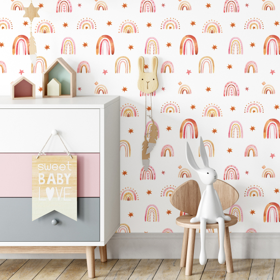 Kid Wall Mural - Wallpaper - Rainbows