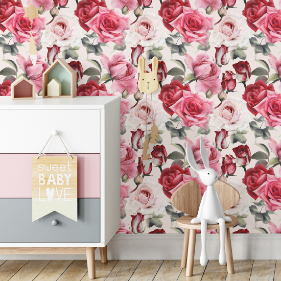 Kid Wall Mural - Wallpaper - Roses