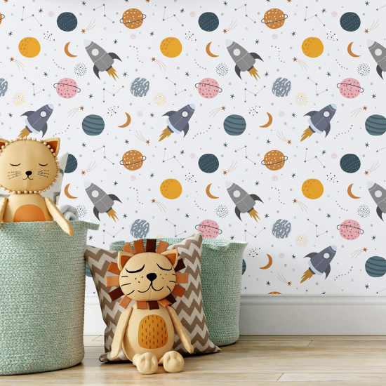 Kid Wall Mural - Wallpaper - Space