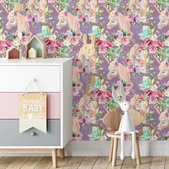 Kid Wall Mural - Wallpaper - Unicorns