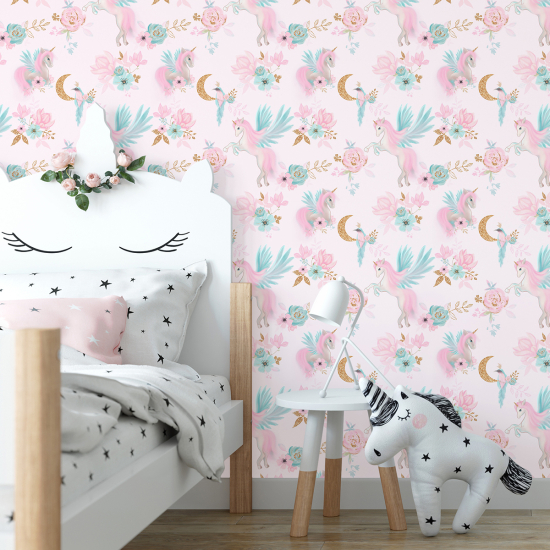 Kid Wall Mural - Wallpaper - Unicorns