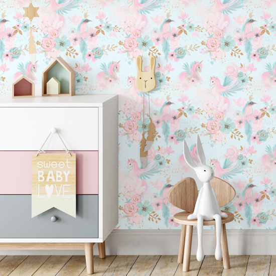 Kid Wall Mural - Wallpaper - Unicorns