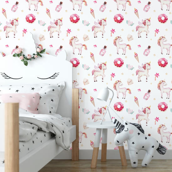 Kid Wall Mural - Wallpaper - Unicorns